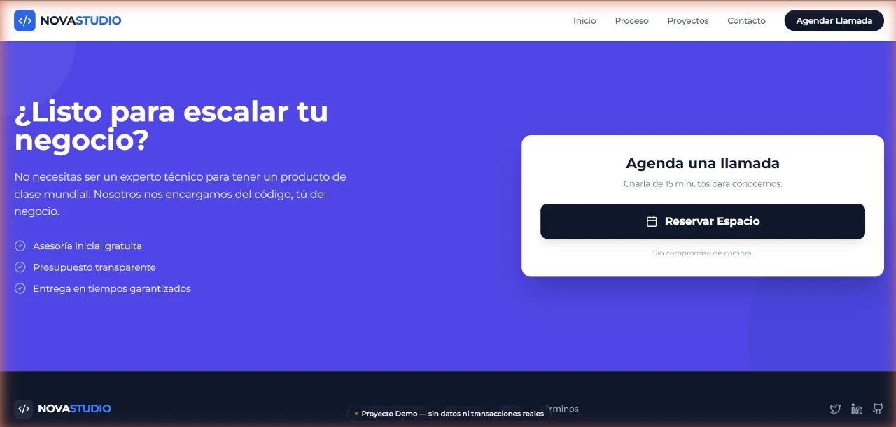 Nova Studio – Agency Landing Page
